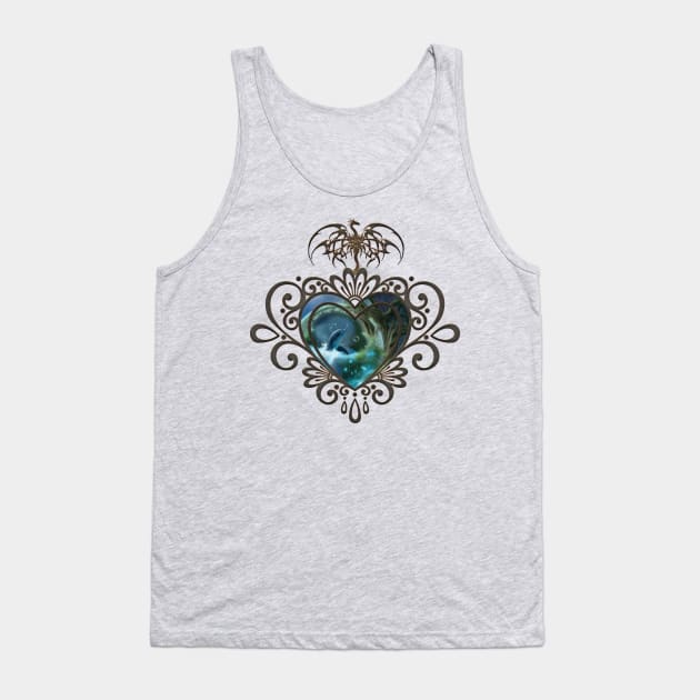 Cute Dolphin in a Bubble the Hearts of the Ocean Tank Top by Nicky2342